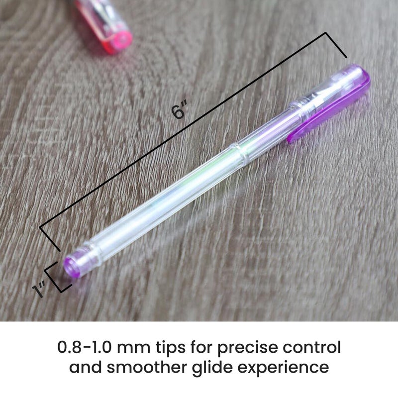 OfficeGoods Multicolor Gel Pens with Refills â€“ Adult Coloring Journaling Art â€“ Medium 0.8-1.0mm Tips â€“ Non-Toxic Gel Pens Set â€“ Quick Dry Smudge-Free 12 Pack Colors - Image 4